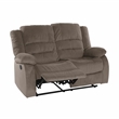 Lexicon Jarita Microfiber 2-Piece Manual Reclining Sofa Set in Chocolate