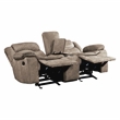 Lexicon Bastrop Microfiber 2-Piece Manual Reclining Sofa Set in Brown