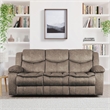 Lexicon Bastrop Microfiber 2-Piece Manual Reclining Sofa Set in Brown