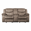 Lexicon Bastrop Microfiber 2-Piece Manual Reclining Sofa Set in Brown