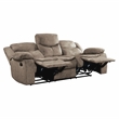 Lexicon Bastrop Microfiber 2-Piece Manual Reclining Sofa Set in Brown
