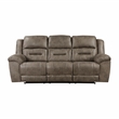Lexicon Hazen Polished Microfiber 2-Piece Manual Reclining Sofa Set in Brown