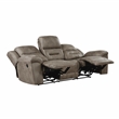Lexicon Hazen Polished Microfiber 2-Piece Manual Reclining Sofa Set in Brown