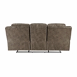 Lexicon Hazen Polished Microfiber 2-Piece Manual Reclining Sofa Set in Brown