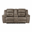 Lexicon Hazen Polished Microfiber 2-Piece Manual Reclining Sofa Set in Brown