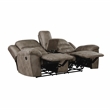 Lexicon Hazen Polished Microfiber 2-Piece Manual Reclining Sofa Set in Brown