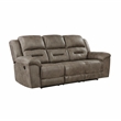 Lexicon Hazen Polished Microfiber 2-Piece Manual Reclining Sofa Set in Brown
