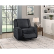 Lexicon Monterey Chenille Upholstered Swivel Reclining Chair in Ebony