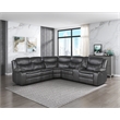 Lexicon Fargo 3-PC Faux Leather Power Reclining Sectional in Dark Gray