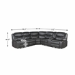 Lexicon Fargo 3-PC Faux Leather Power Reclining Sectional in Dark Gray