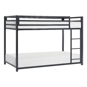 Lexicon Jovie Twin over Twin Metal Bunk Bed in Black