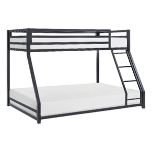 Lexicon Jovie Twin over Full Metal Bunk Bed in Black