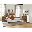Lexicon Oslo Wood Eastern King Bed in 2-Tone Finish (White and Walnut)