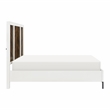 Lexicon Oslo Wood Eastern King Bed in 2-Tone Finish (White and Walnut)