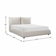 Lexicon Linna Chenille Upholstery California King Platform Bed in Beige