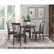Lexicon Rutland 5-Piece Wood and Faux Leather Dining Set in Black