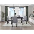 Lexicon Andreas 5-Piece Wood and Velvet Upholstery Dining Set in Gray