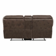 Lexicon Proctor Microfiber Manual Double Reclining Love Seat  in Brown