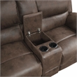 Lexicon Proctor Microfiber Manual Double Reclining Love Seat  in Brown