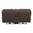 Lexicon Proctor Microfiber Power Double Reclining Love Seat in Brown