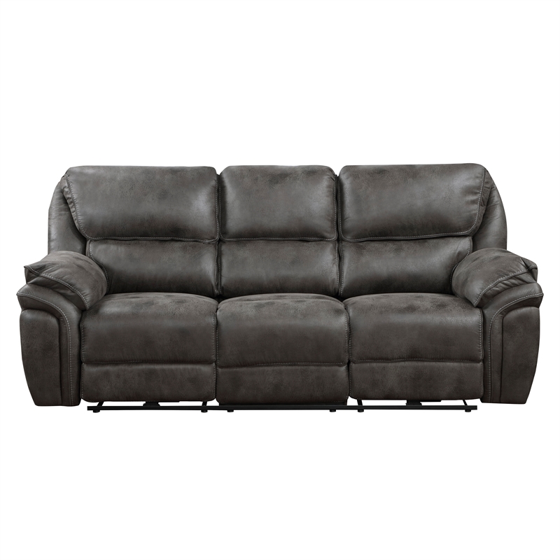 Lexicon Proctor 2-Piece Microfiber Power Reclining Sofa Set in Gray