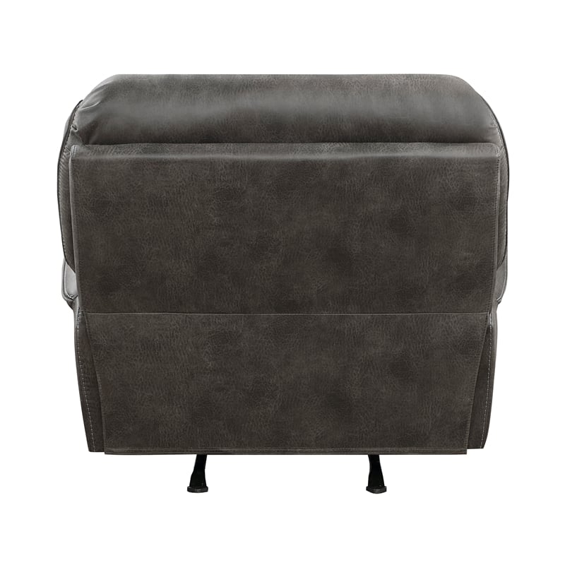 Lexicon Proctor Microfiber Manual Rocker Reclining Chair in Gray
