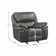Lexicon Proctor Microfiber Manual Rocker Reclining Chair in Gray