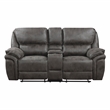 Lexicon Proctor Microfiber Manual Double Reclining Love Seat in Gray