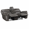 Lexicon Proctor Microfiber Manual Double Reclining Love Seat in Gray