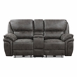 Lexicon Proctor Microfiber Power Double Reclining Love Seat in Gray