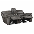 Lexicon Proctor Microfiber Power Double Reclining Love Seat in Gray