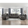 Lexicon Proctor Microfiber Power Double Reclining Love Seat in Gray