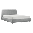 Lexicon Alford Chenille Upholstery Full Platform Bed in Gray