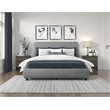 Lexicon Alford Chenille Upholstery California King Platform Bed in Gray