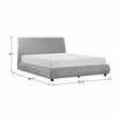 Lexicon Alford Chenille Upholstery California King Platform Bed in Gray