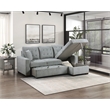 Lexicon Waitsfield Velvet 2-Piece Sectional with Right Chaise in Gray