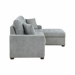 Lexicon Waitsfield Velvet 2-Piece Sectional with Right Chaise in Gray