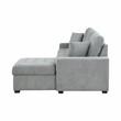 Lexicon Waitsfield Velvet 2-Piece Sectional with Right Chaise in Gray