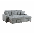 Lexicon Waitsfield Velvet 2-Piece Sectional with Right Chaise in Gray
