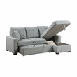 Lexicon Waitsfield Velvet 2-Piece Sectional with Right Chaise in Gray