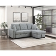 Lexicon Waitsfield Velvet 2-Piece Sectional with Right Chaise in Gray