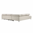 Lexicon Bienvenue Textured Fabric 2-Piece Power Reclining Sectional in Beige