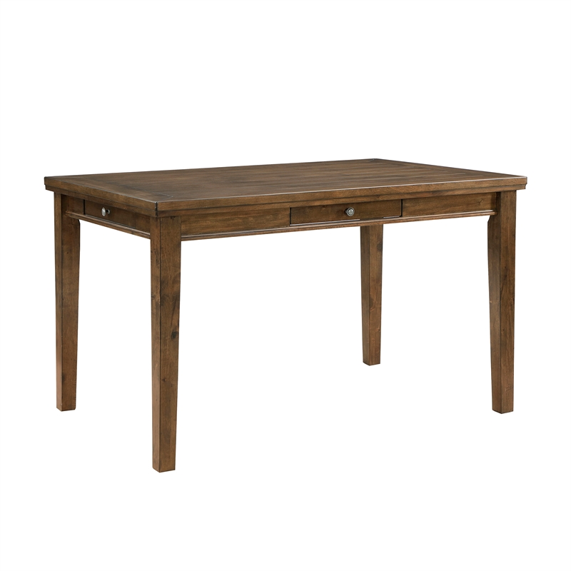 Lexicon Tigard 5-Piece Wood and Fabric Counter Height Dining Set in Cherry