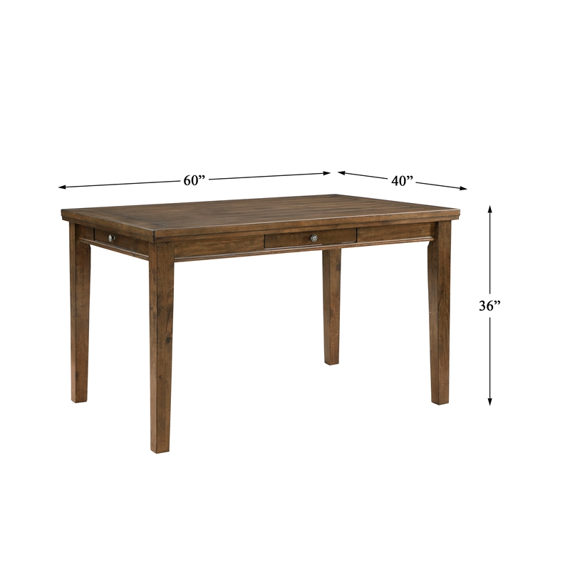 Lexicon Tigard 5-Piece Wood and Fabric Counter Height Dining Set in Cherry