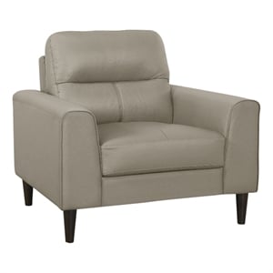 Lexicon Lewes Leather Match Chair in Latte