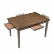 Lexicon Tigard Wood Counter Height Table in Cherry and Gray