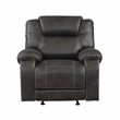 Lexicon Gainesville Microfiber Glider Manual Reclining Chair in Chocolate