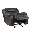 Lexicon Gainesville Microfiber Glider Manual Reclining Chair in Chocolate