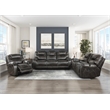 Lexicon Gainesville Microfiber Double Manual Reclining Loveseat in Chocolate