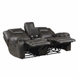 Lexicon Gainesville Microfiber Double Manual Reclining Loveseat in Chocolate